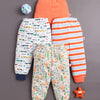 Boys 100% Cotton Graphic Pyjamas - Orange & White