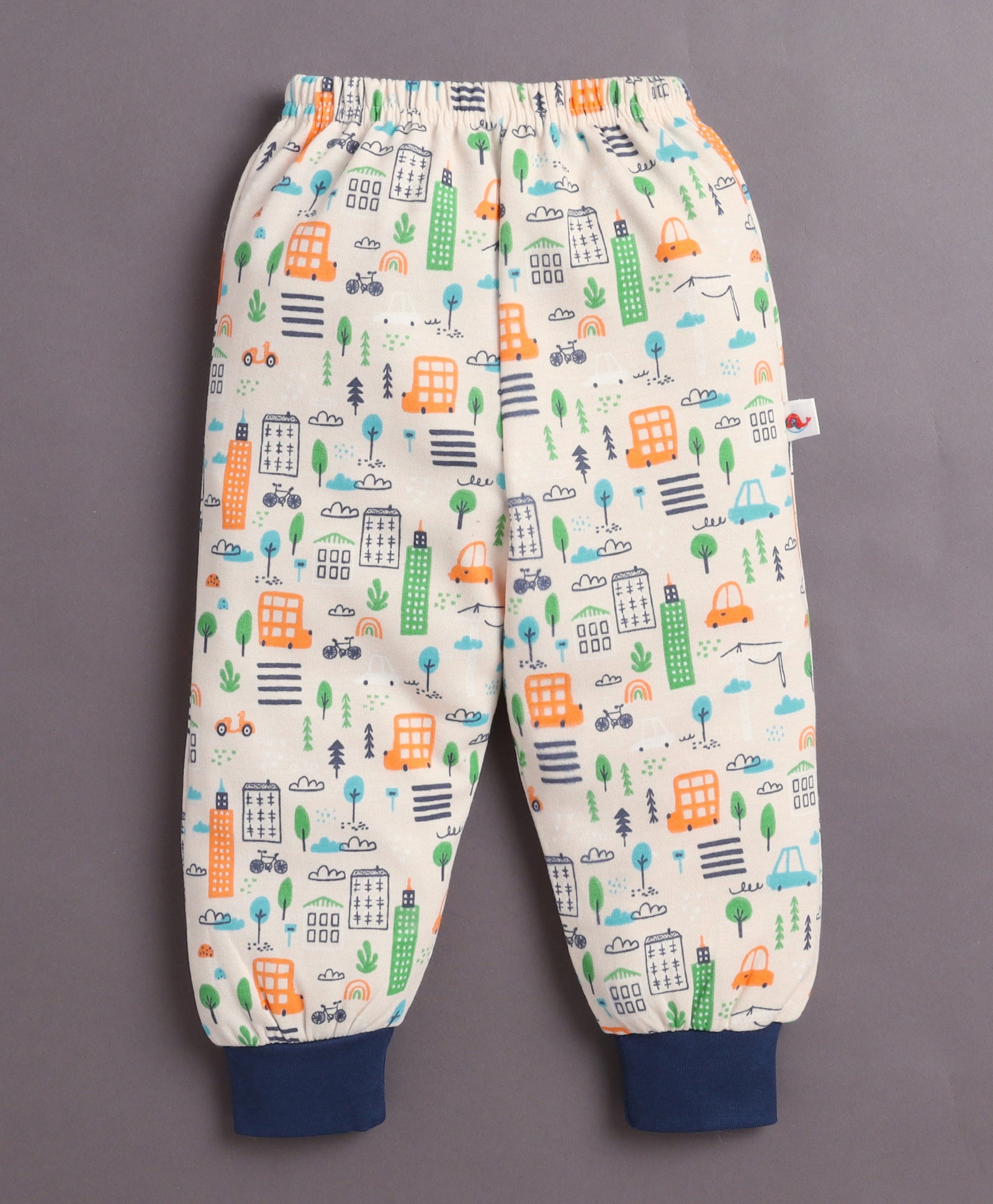 Boys 100% Cotton Graphic Pyjamas - Orange & White