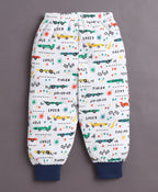 Bumzee Orange & White Graphic Print Pyjamas, Pack of 4, 100% Cotton, Full Length (Style Peb10700)