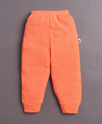 Bumzee Orange & White Graphic Print Pyjamas, Pack of 4, 100% Cotton, Full Length (Style Peb10700)