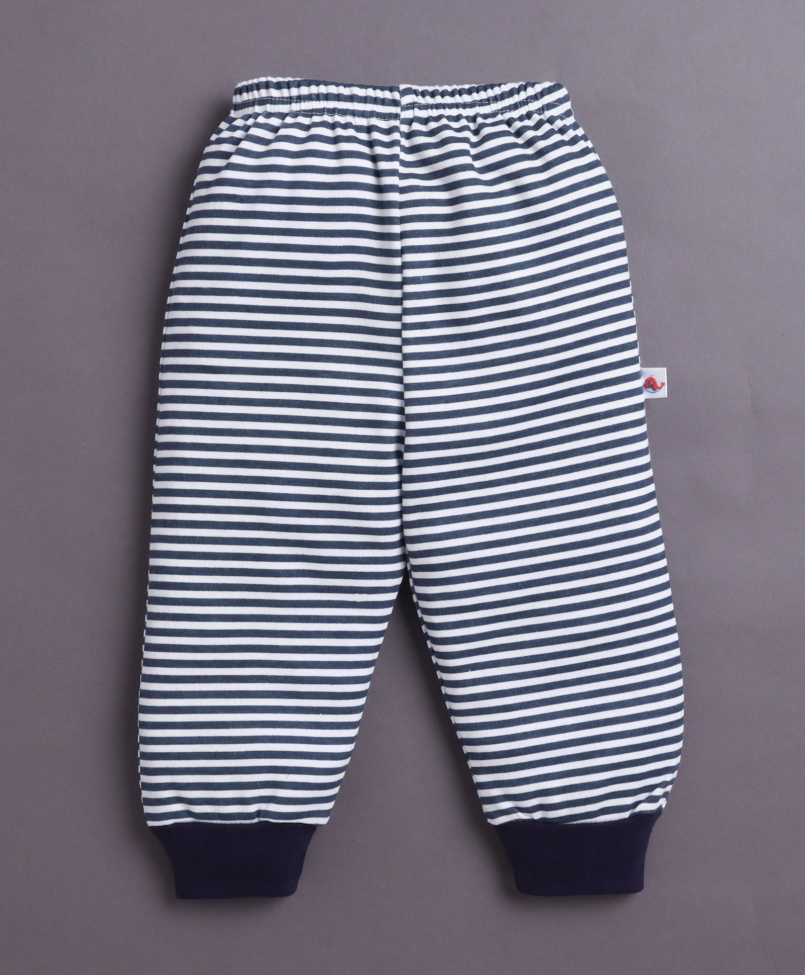 Boys 100% Cotton Animal Pyjamas - Navy & White