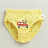 Boys 100% Cotton Solid Briefs - Sky Blue & Yellow