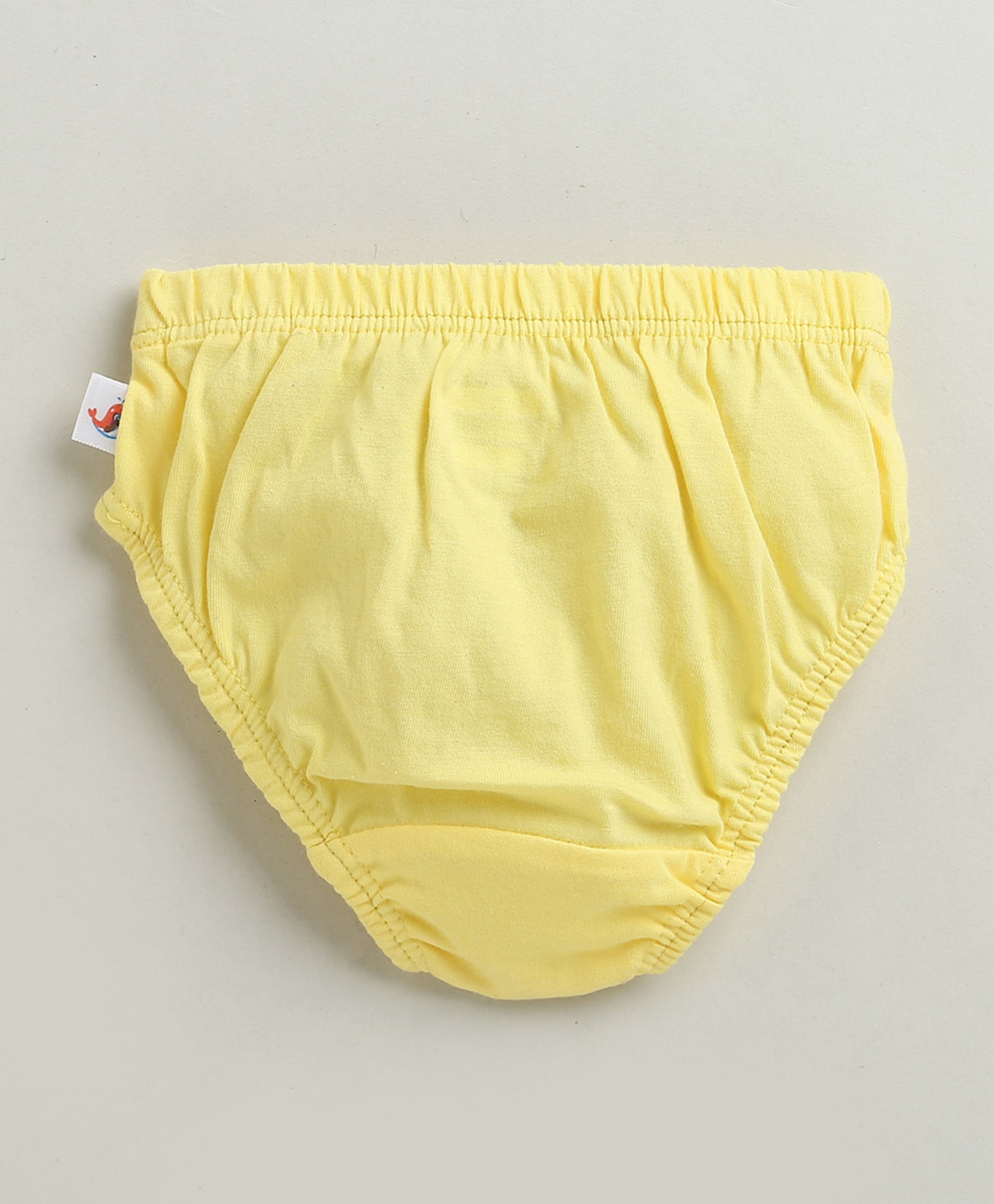 Boys 100% Cotton Solid Briefs - Sky Blue & Yellow