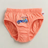 Boys 100% Cotton Solid Briefs - Sky Blue & Yellow
