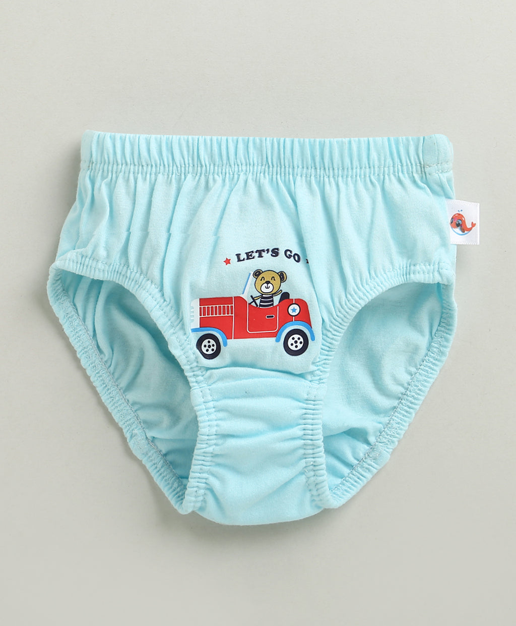 Bumzee Sky Blue & Yellow Briefs, Pack of 3, 100% Cotton
