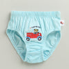 Boys 100% Cotton Solid Briefs - Sky Blue & Yellow