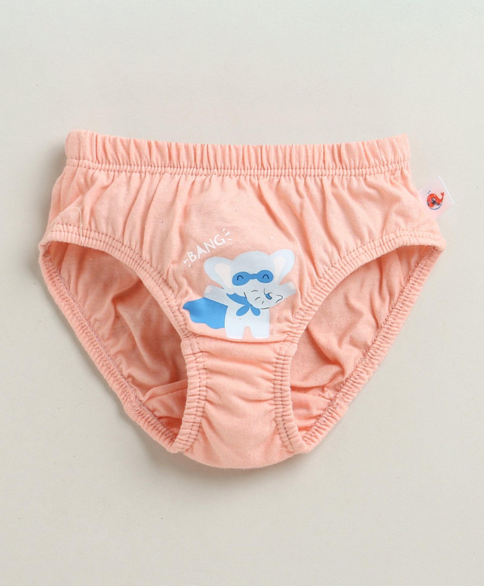 Boys 100% Cotton Solid Briefs - Yellow & Peach