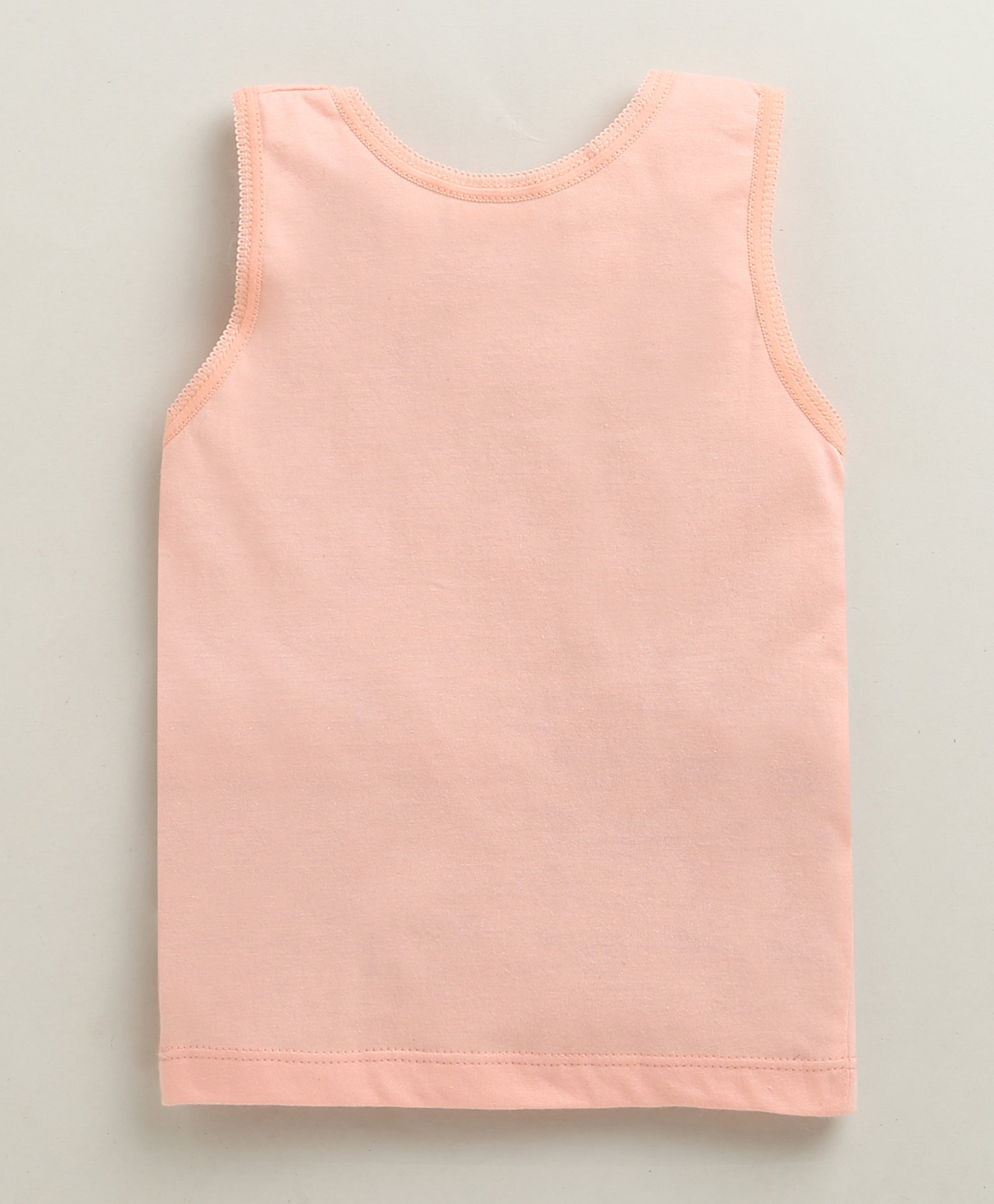 Girls 100% Cotton Solid Slip - Peach & Mint Green