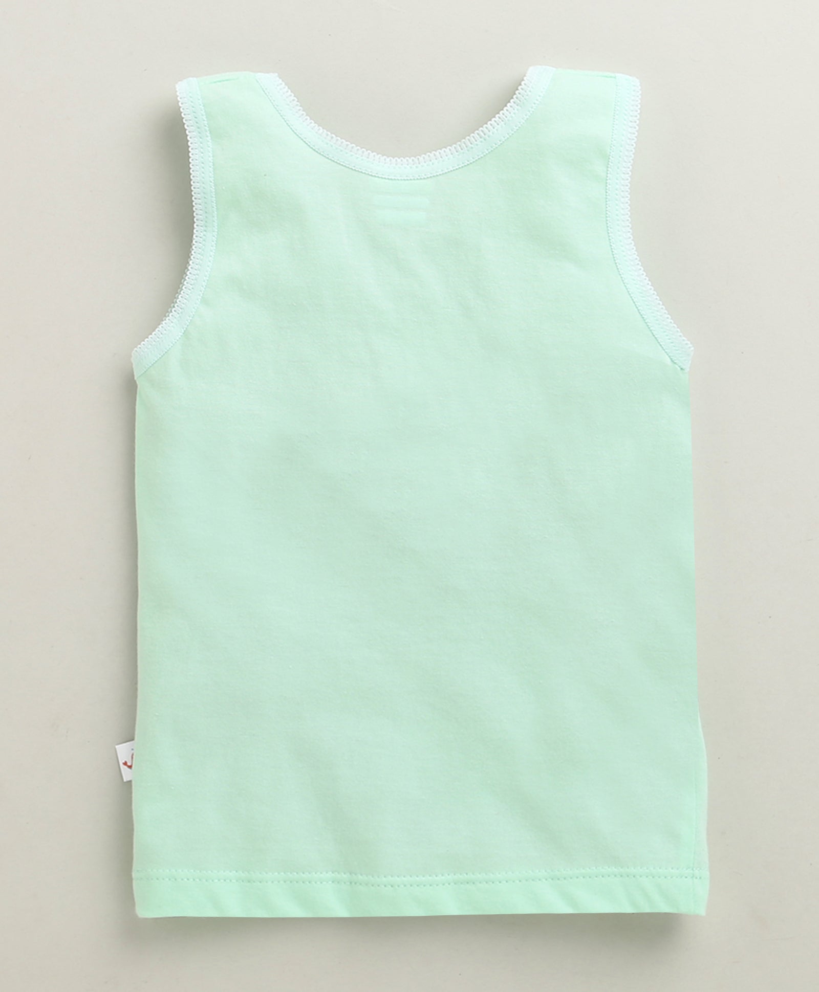 Girls 100% Cotton Solid Slip - Peach & Mint Green