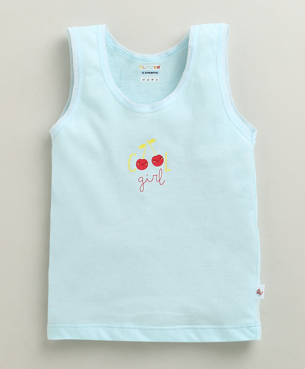 Bumzee Peach & Mint Green Slip, Pack of 3, Sleeveless, 100% Cotton