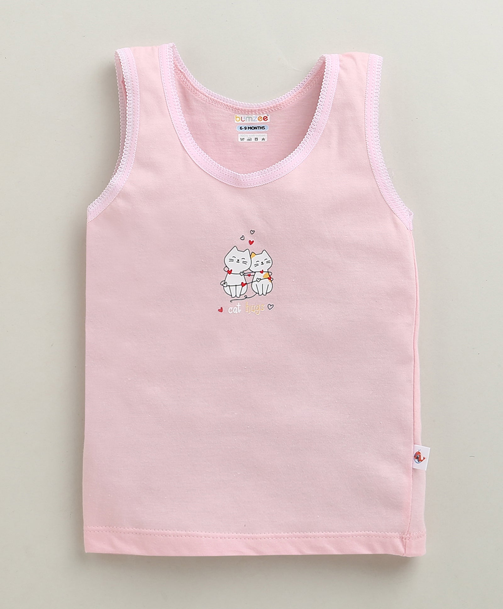 Girls 100% Cotton Solid Slip - Pink & Yellow