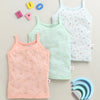 Girls 100% Cotton Animal Slip - Peach & Mint Green