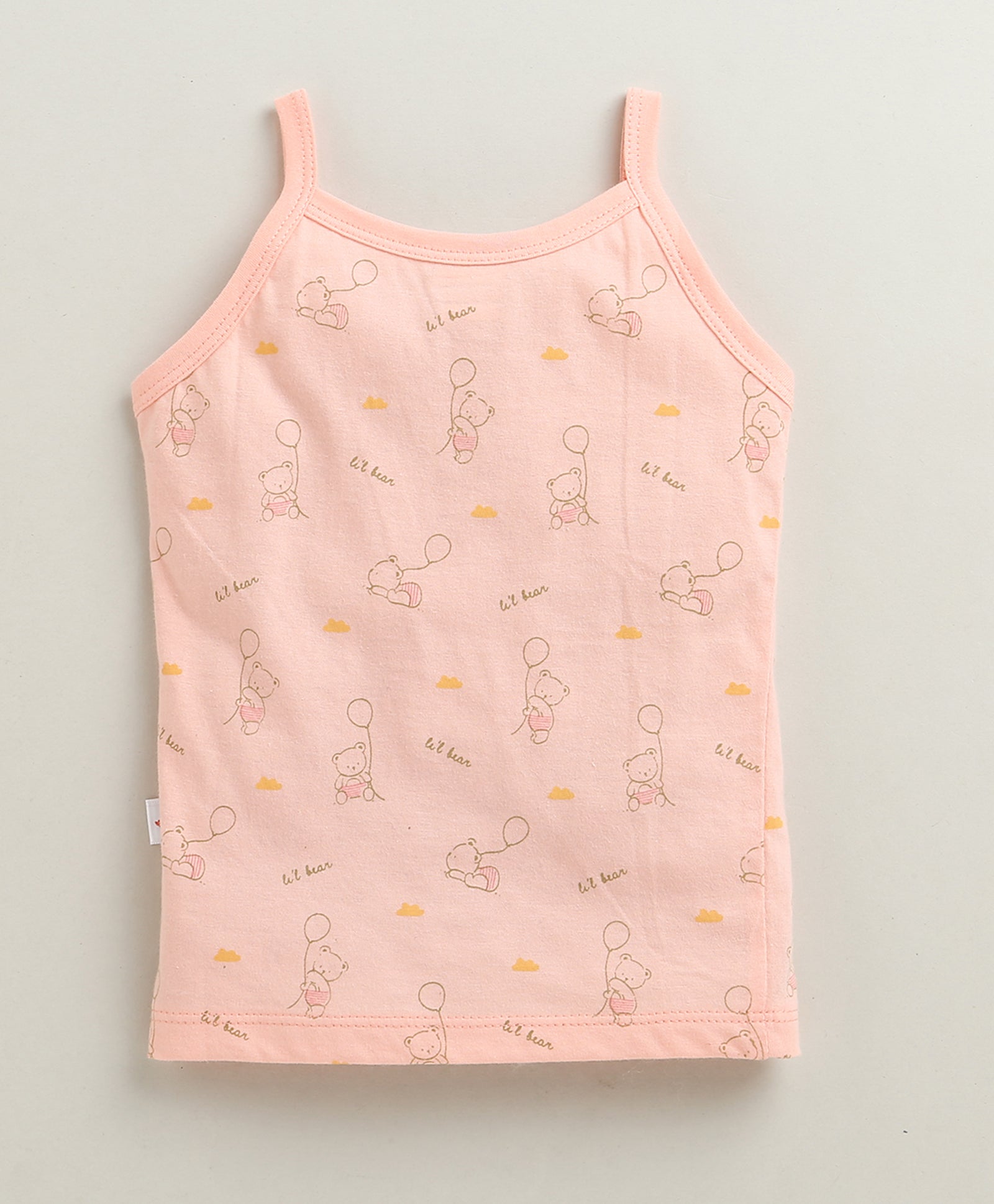 Girls 100% Cotton Animal Slip - Peach & Mint Green