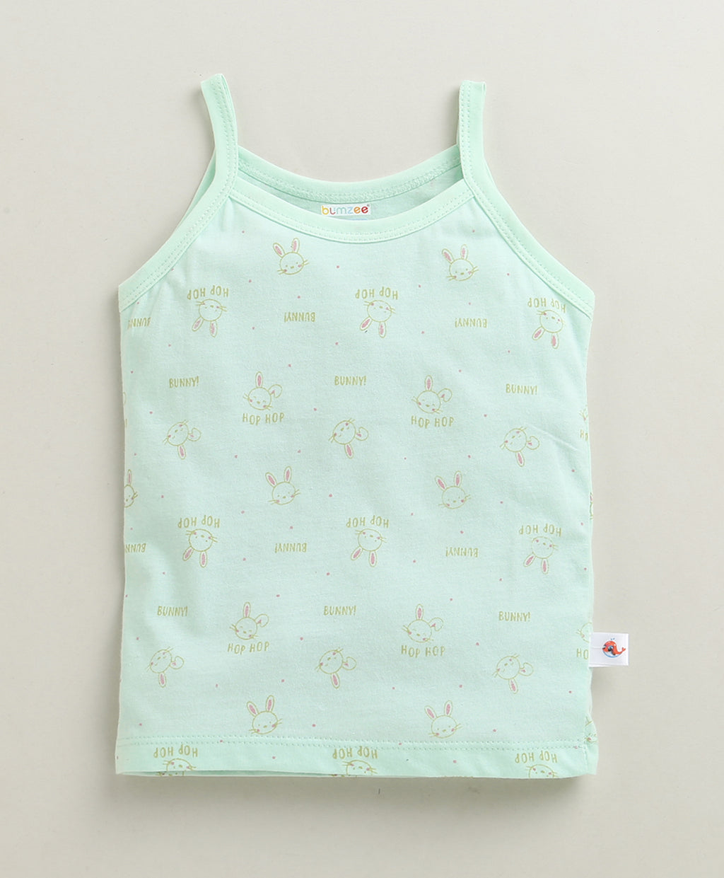 Bumzee Peach & Mint Green Animal Print Slip, Pack of 3, Sleeveless, 100% Cotton