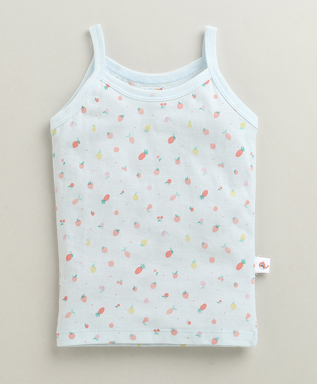 Bumzee Peach & Mint Green Animal Print Slip, Pack of 3, Sleeveless, 100% Cotton