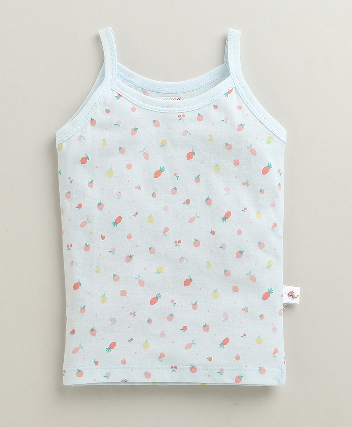 Bumzee Peach & Mint Green Animal Print Slip, Pack of 3, Sleeveless, 100% Cotton