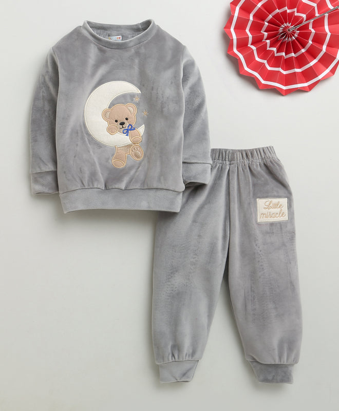 Boys Polyester Animal Winter Set - Grey