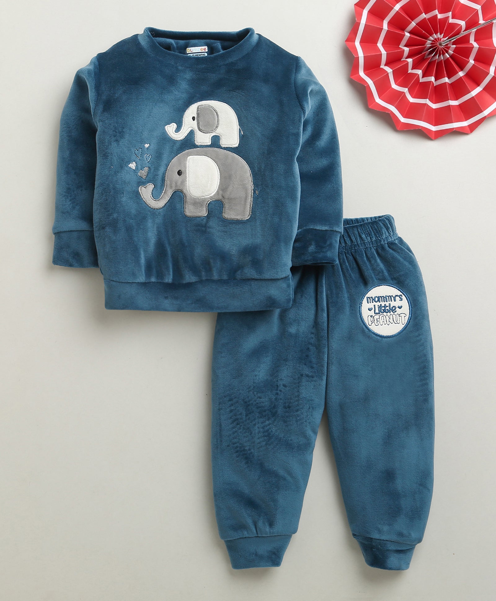 Boys Polyester Animal Winter Set - Teal Blue