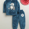 Boys Polyester Animal Winter Set - Teal Blue