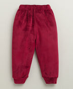 Bumzee Maroon Embroidered Winter Set, Full Sleeves