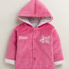 Pink & White Girls Full Sleeves Cotton Blend Winter Wear Set