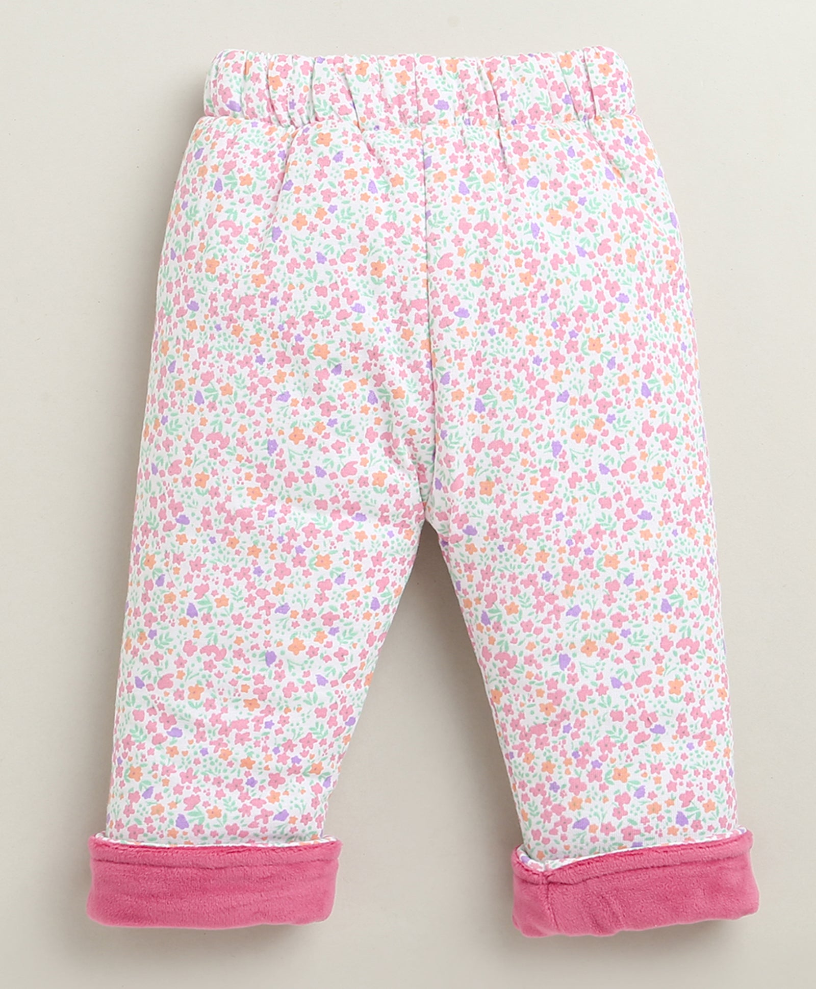 Pink & White Girls Full Sleeves Cotton Blend Winter Wear Set