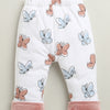 Peach & White Girls Full Sleeves Cotton Blend Winter Wear Set