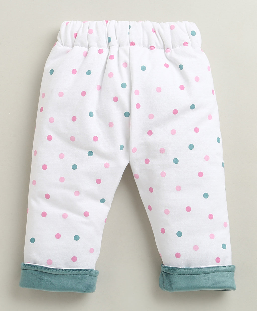 Bumzee Teal & White Embroidered Winter Set, Full Sleeves, Cotton Blend