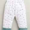 Teal & White Girls Full Sleeves Cotton Blend Winter Wear Set