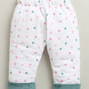 Teal & White Girls Full Sleeves Cotton Blend Winter Wear Set