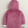 Mauve & White Girls Full Sleeves Cotton Blend Winter Wear Set