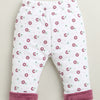 Mauve & White Girls Full Sleeves Cotton Blend Winter Wear Set