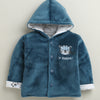 Navy & White Boys Full Sleeves Cotton Blend Winter Wear Set