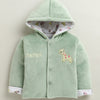 Green & White Boys Full Sleeves Cotton Blend Winter Wear Set