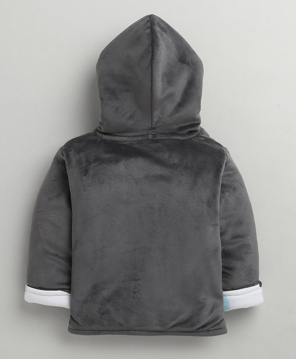 Bumzee Grey & White Embroidered Winter Set, Full Sleeves, Cotton Blend