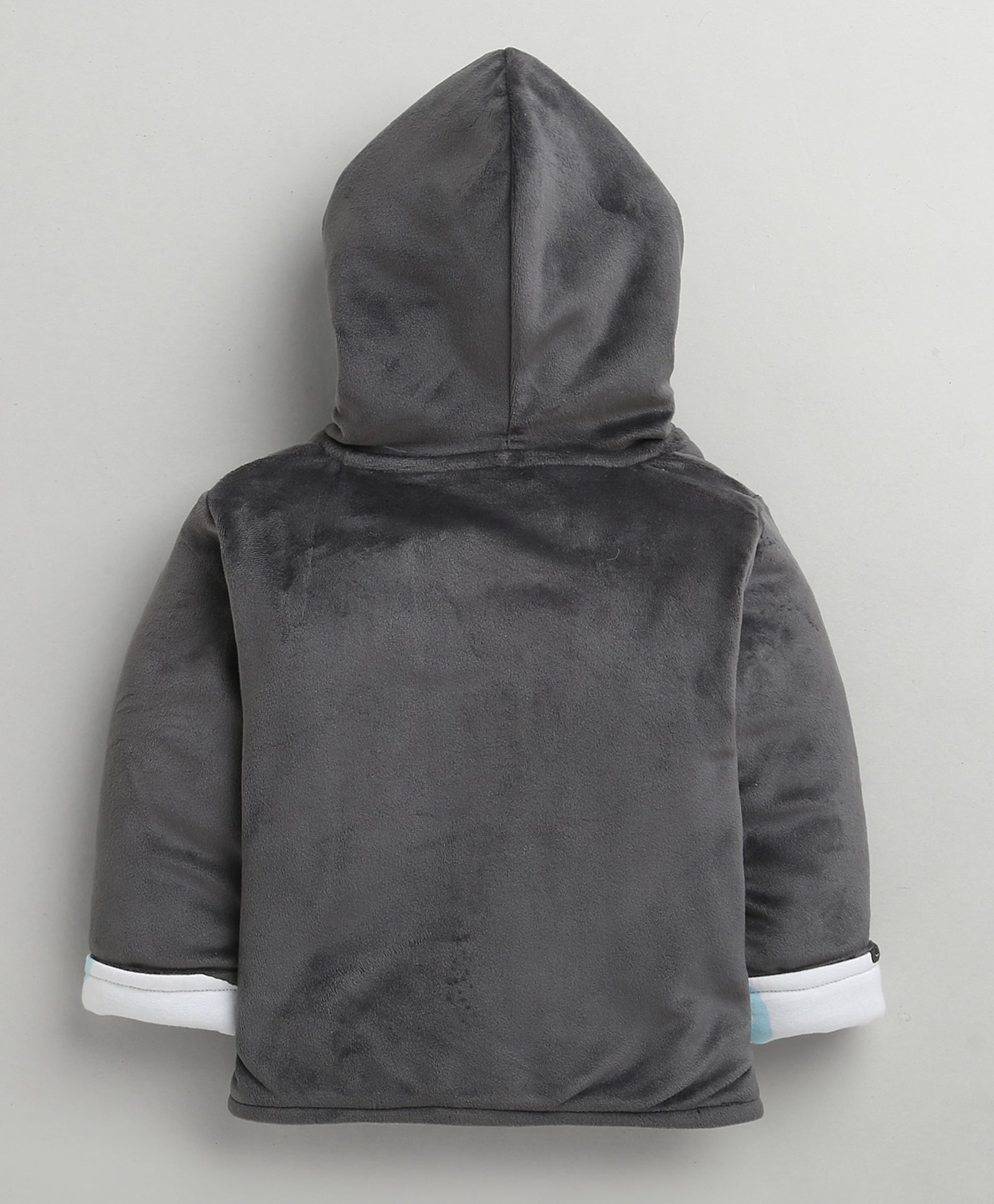 Grey & White Boys Full Sleeves Cotton Blend Winter Wear Set