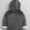 Grey & White Boys Full Sleeves Cotton Blend Winter Wear Set