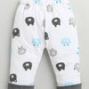 Grey & White Boys Full Sleeves Cotton Blend Winter Wear Set