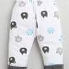 Grey & White Boys Full Sleeves Cotton Blend Winter Wear Set