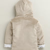 Beige & White Boys Full Sleeves Cotton Blend Winter Wear Set