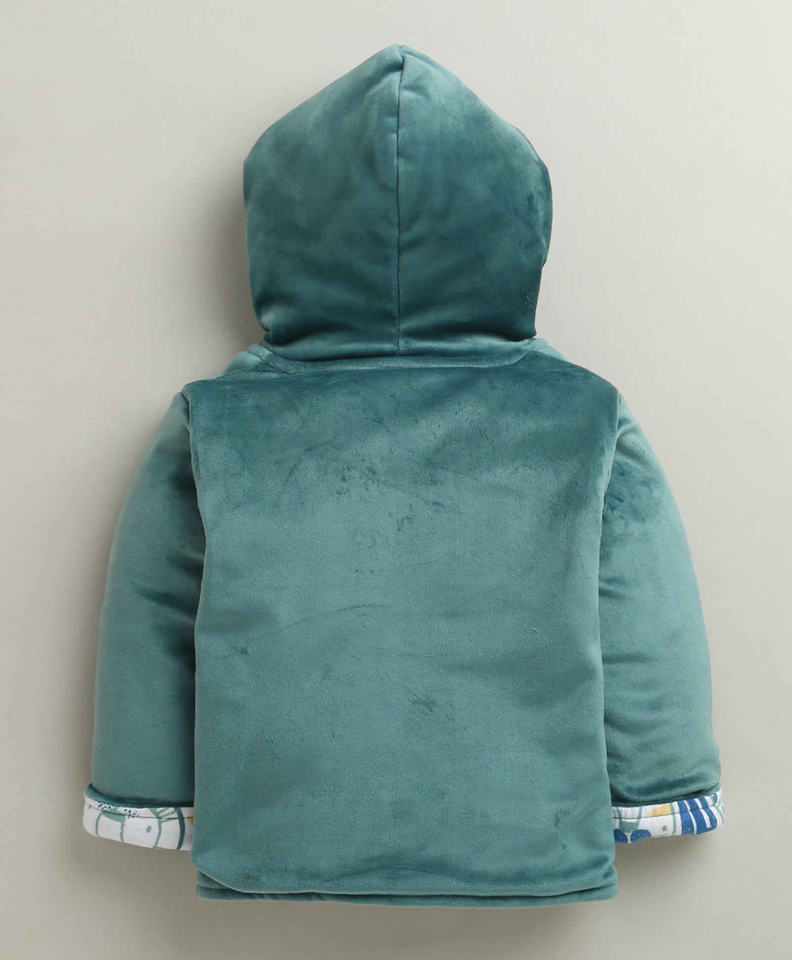 Teal Green Boys Full Sleeves Cotton Blend Winter Wear Set