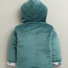 Teal Green Boys Full Sleeves Cotton Blend Winter Wear Set