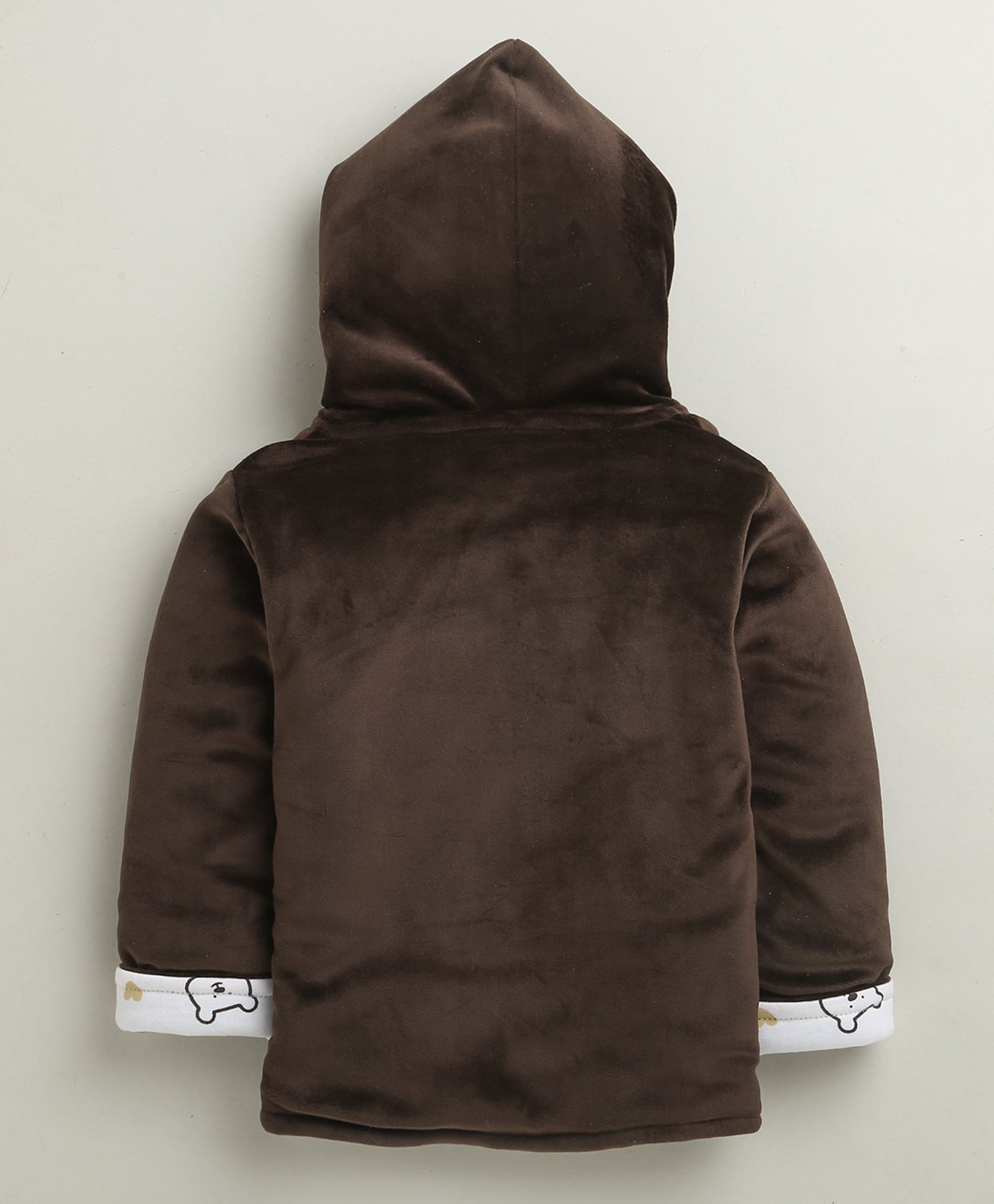 Brown Boys Full Sleeves Cotton Blend Winter Wear Set