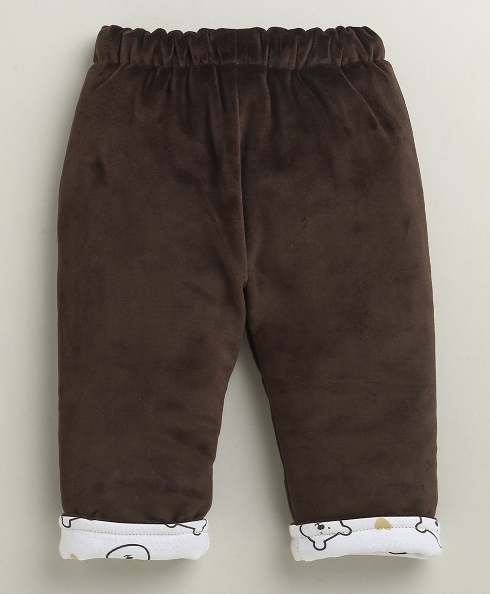 Brown Boys Full Sleeves Cotton Blend Winter Wear Set