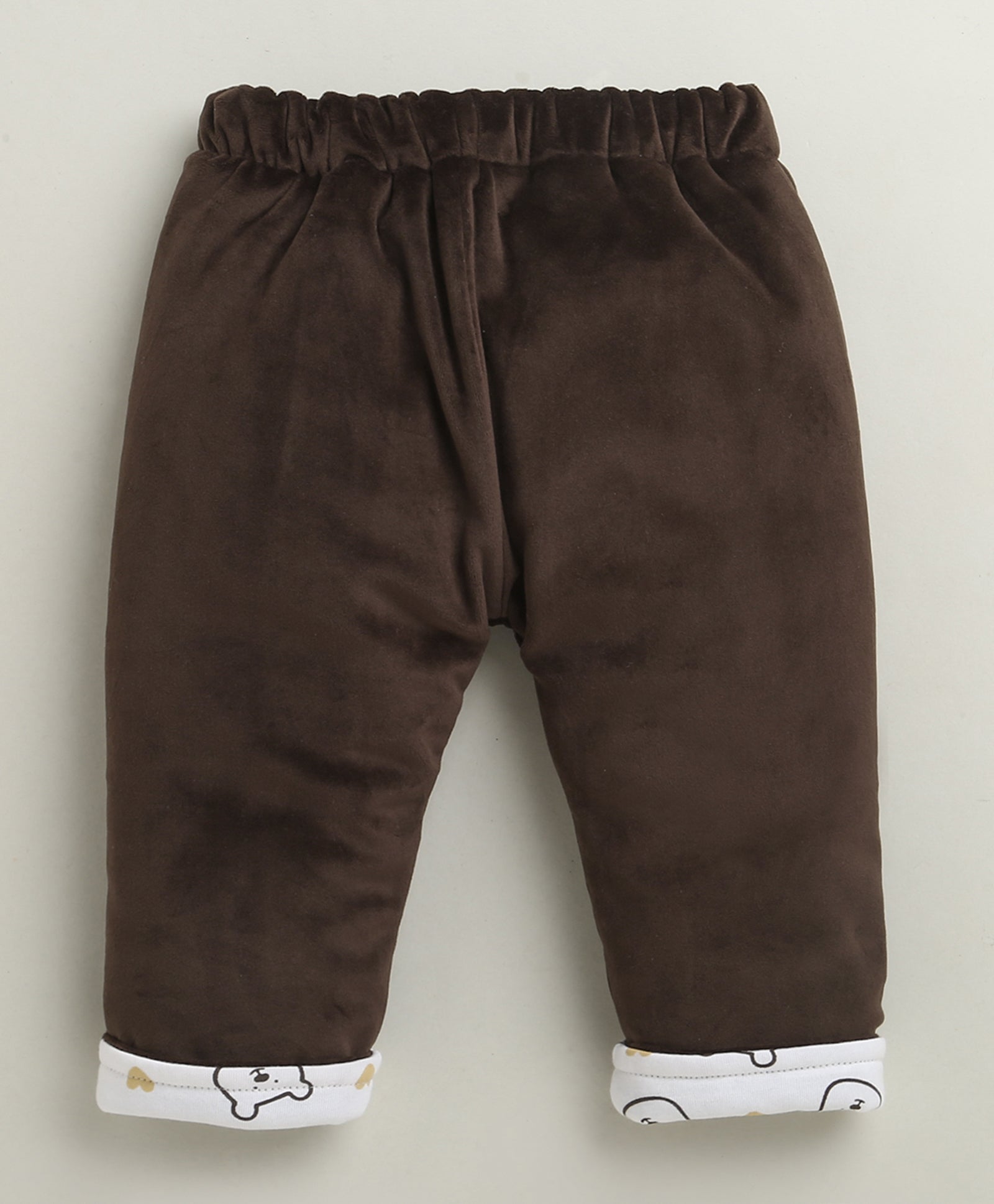 Brown Boys Full Sleeves Cotton Blend Winter Wear Set