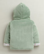 Bumzee Green Embroidered Winter Set, Full Sleeves, Cotton Blend