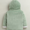 Green Girls Full Sleeves Cotton Blend Winter Wear Set