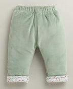 Bumzee Green Embroidered Winter Set, Full Sleeves, Cotton Blend