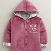 Mauve Girls Full Sleeves Cotton Blend Winter Wear Set