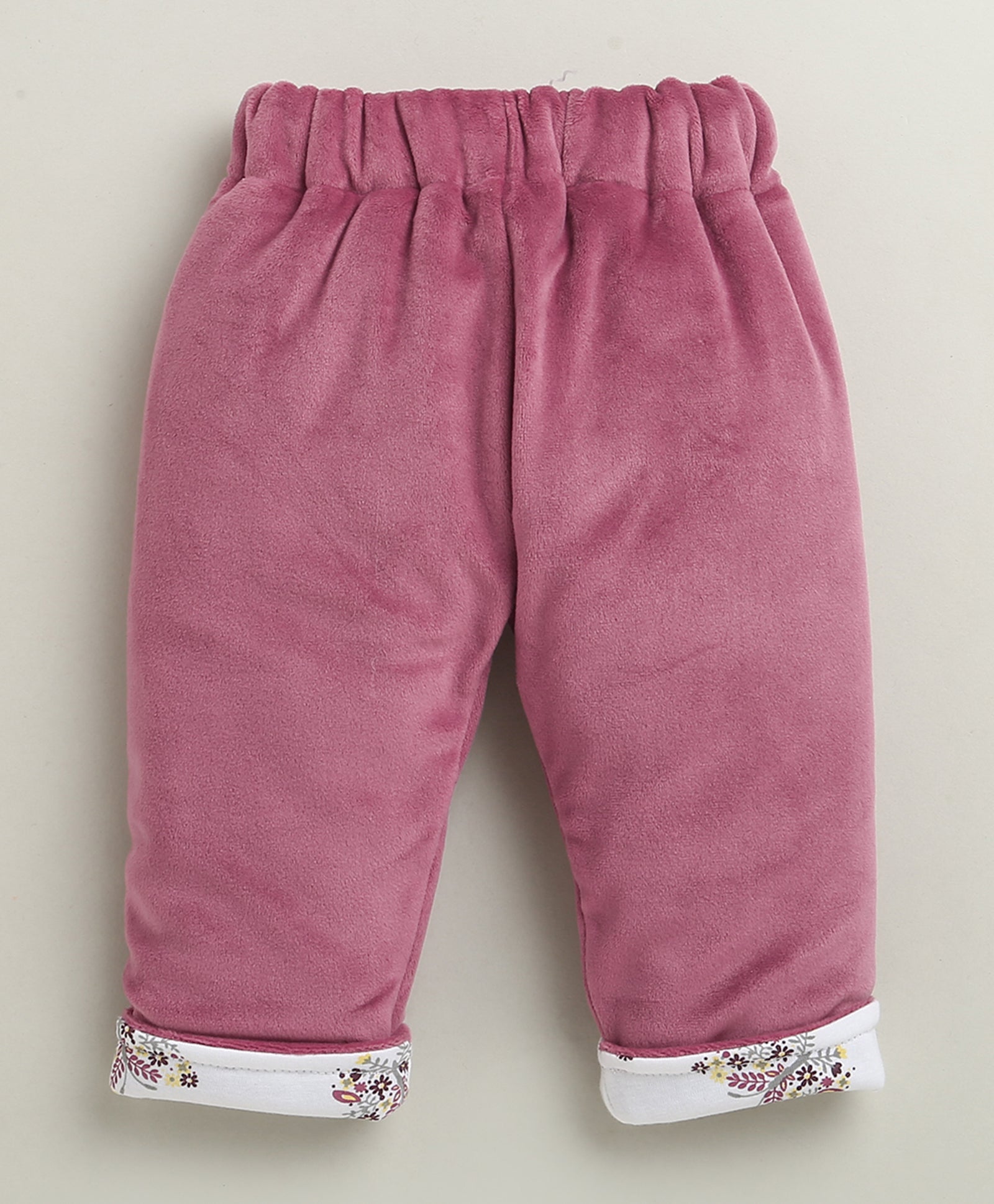Mauve Girls Full Sleeves Cotton Blend Winter Wear Set